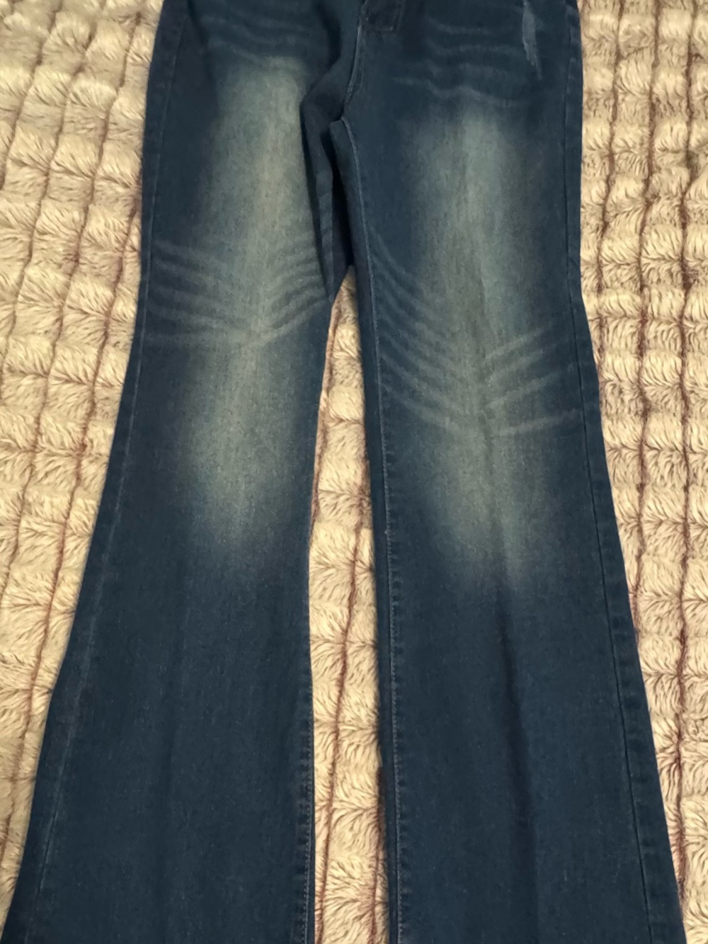 Women's Dark Wash Flared Jeans - Blue